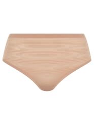 High Waist Tanga ONE SIZE+SoftStretch Stripes+Farbe Clay Nude